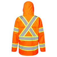 Portwest CA400 Hi-Vis X Back Contrast Tape Rain Jacket