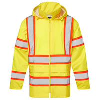 Portwest CA400 Hi-Vis X Back Contrast Tape Rain Jacket