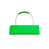 Checkers 24" Single Hi-Viz Aircraft Wheel Chock with Rubber Pad , Cable Handle and Urethane Grip