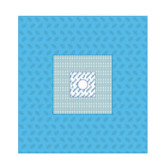 SUBMED CVC (Central Venous Catheter) Drapes with Adhesive Fenestration, Transparent Panel