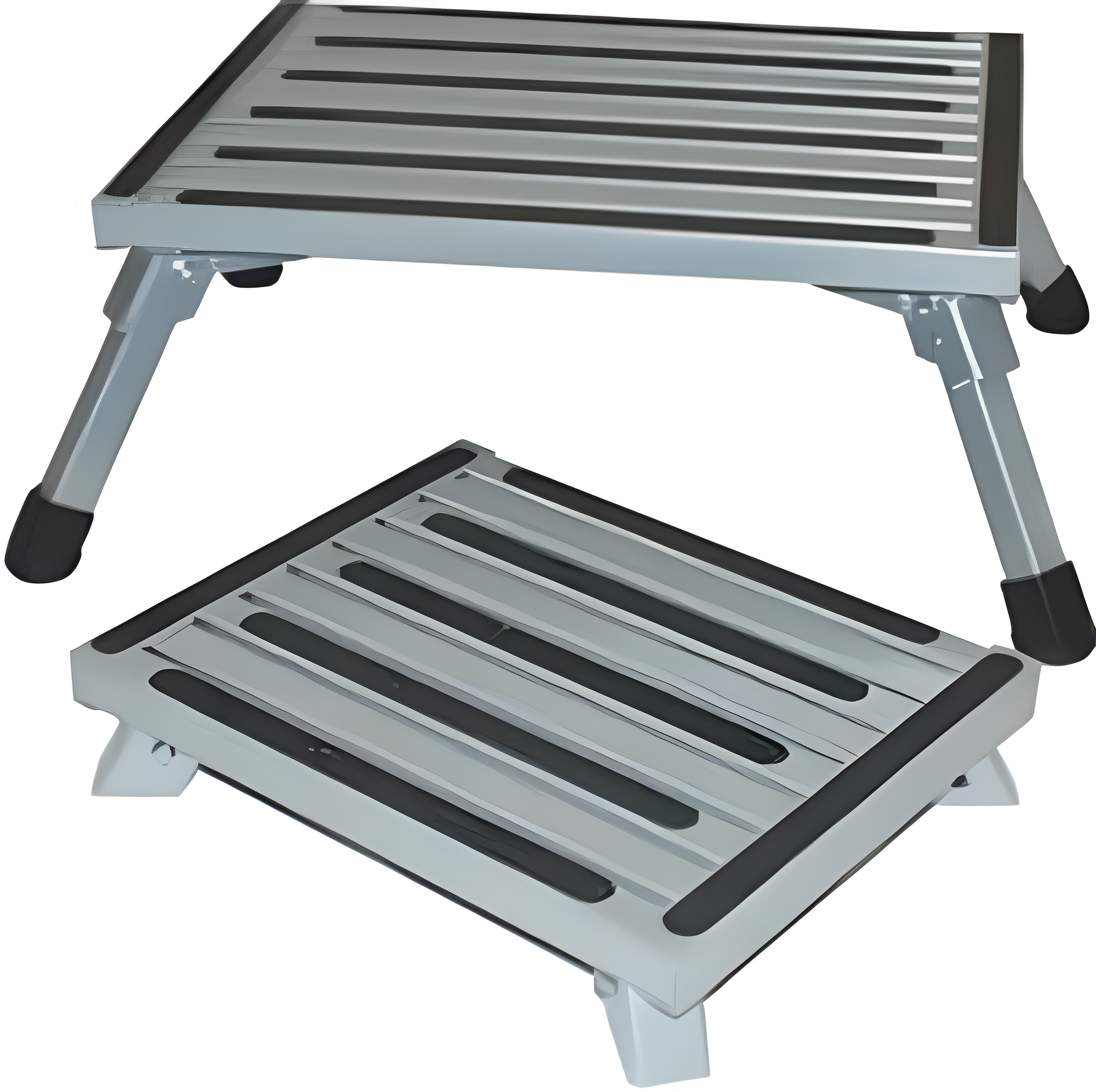 Convaquip Model SS-F-08C Bariatric Large Folding Step Stool | 1,000 lbs. Capacity Reinforced Safety Platform