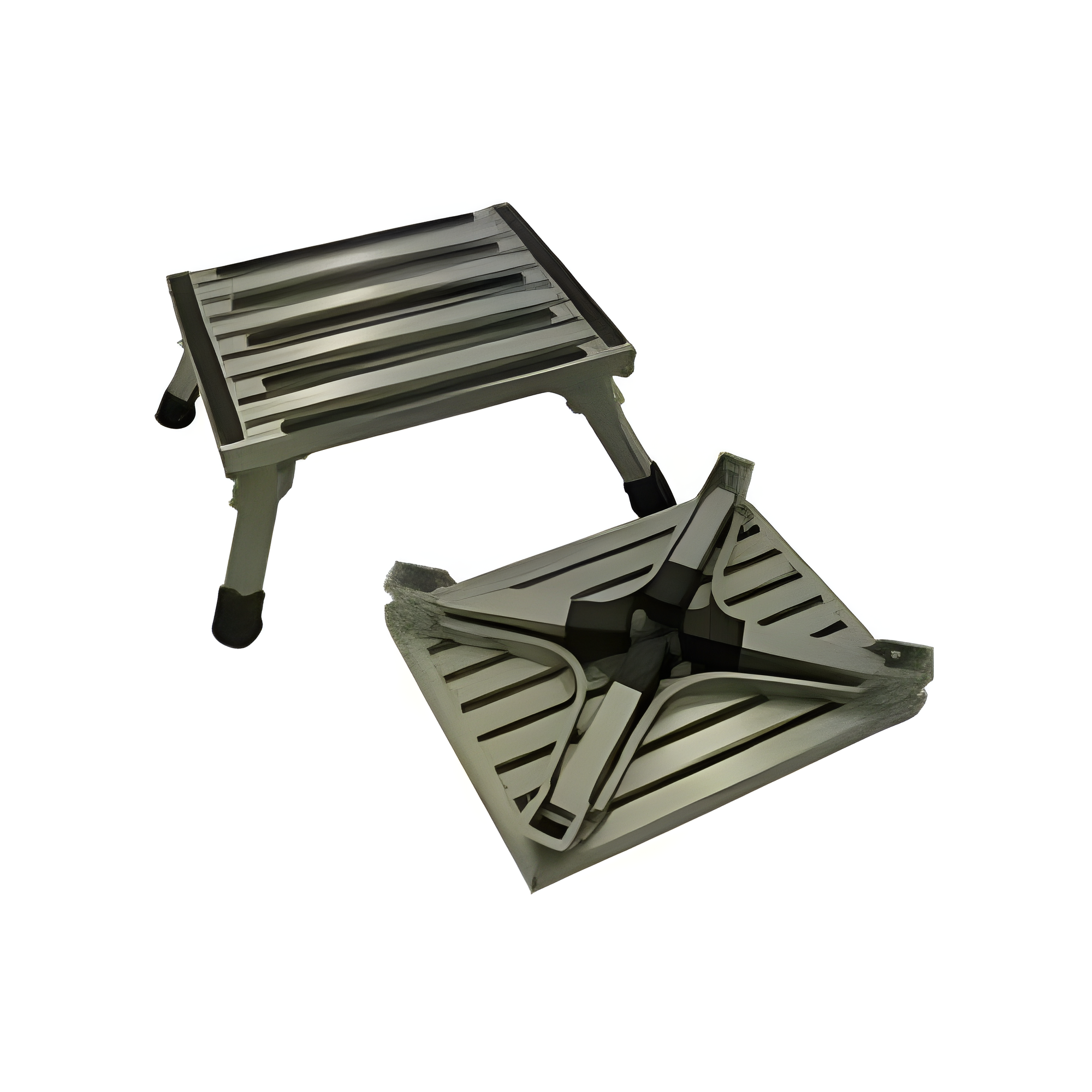 Convaquip Model SS-S-07C Bariatric Folding Step Stool | 1,000 lbs. Capacity Space-Saving Safety Platform