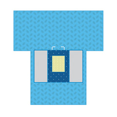 SUBMED Cardiovascular Drape with Integrated Instrument Pads