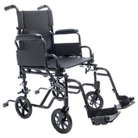 Proactive Medical Protekt Cambria Convertible Wheelchair and Transport Chair 2-in-1 Combo