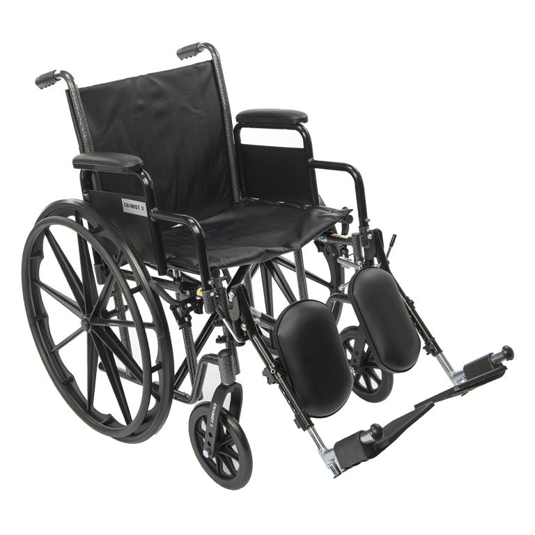 Proactive Medical Chariot II Standard Wheelchair | Carbon Steel Dual-Axle Fleet Solution