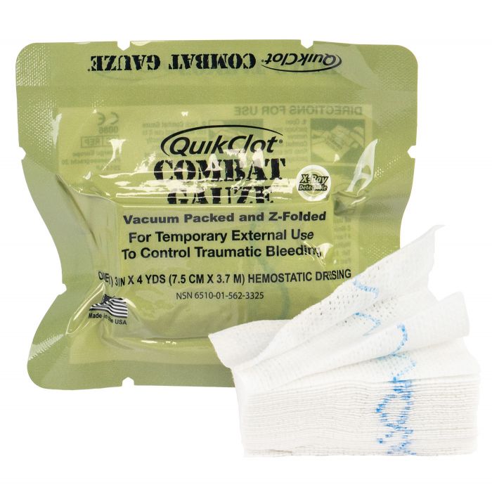 QuikClot Combat Gauze Z-Fold Hemostatic Dressing