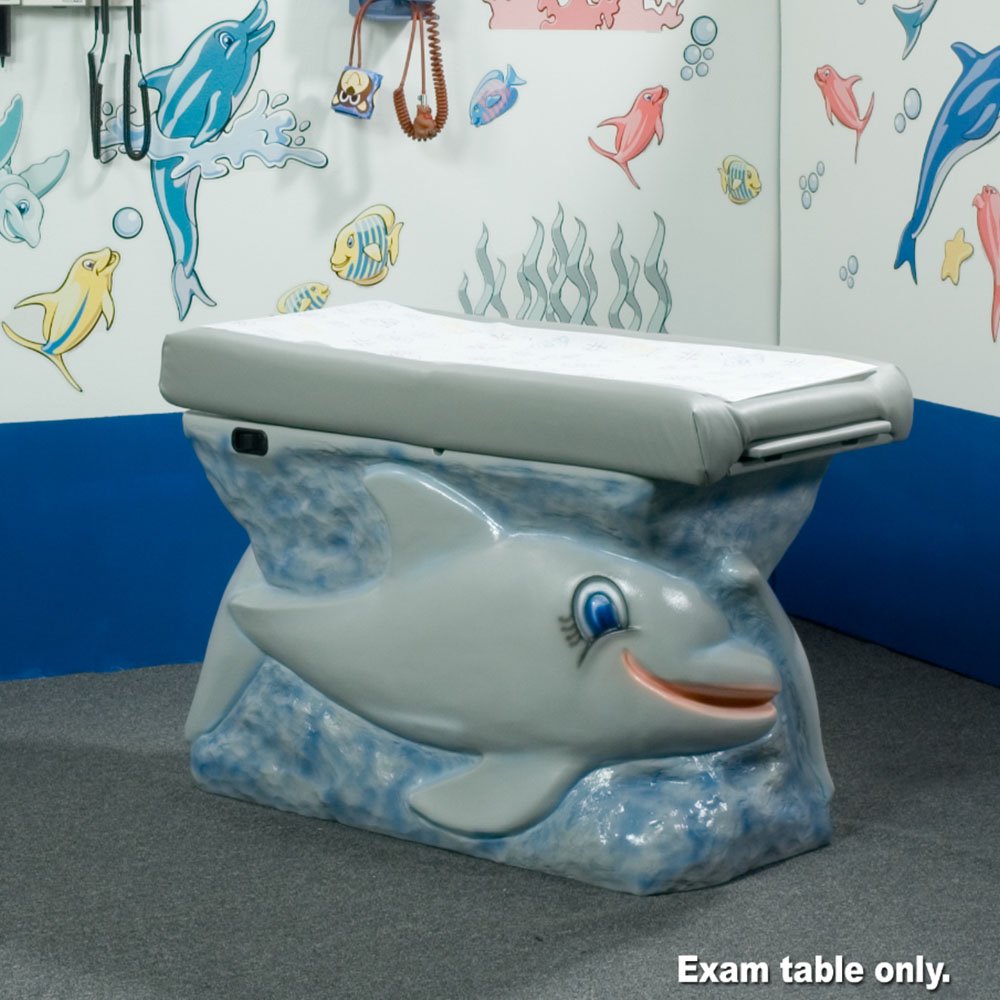 Pedia Pals Zoopal Dolphin Compact Pediatric Exam Table – Custom Sculpted Fiberglass Medical Treatment Surface