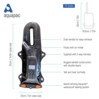 Aquapac DockSystem Extreme Pro Radio Case — Tactical Submersible Radio Protection with Klick Fast Mount