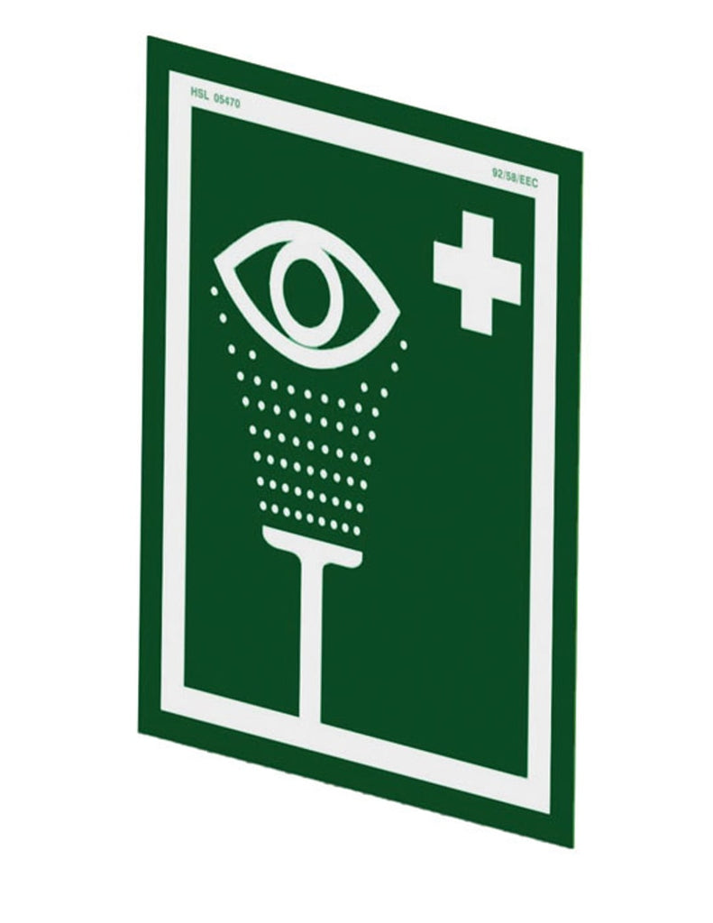 Justrite E-SIGN Universal Eye/Face Wash Sign for Wall Mounting Industrial Safety Products