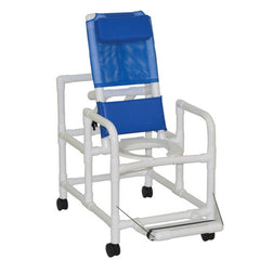 MJM 20" Echo Reclining Shower Chair, 250 lb Capacity with Open Front Seat