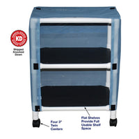 MJM Echo Two-Shelf Linen Cart