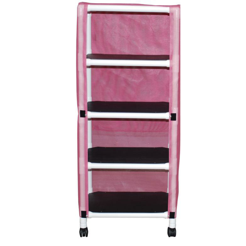 MJM 20" x 25" Echo 4-Shelf Mini Linen Cart