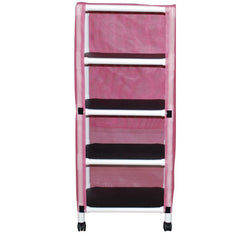 MJM 20" x 25" Echo 4-Shelf Mini Linen Cart