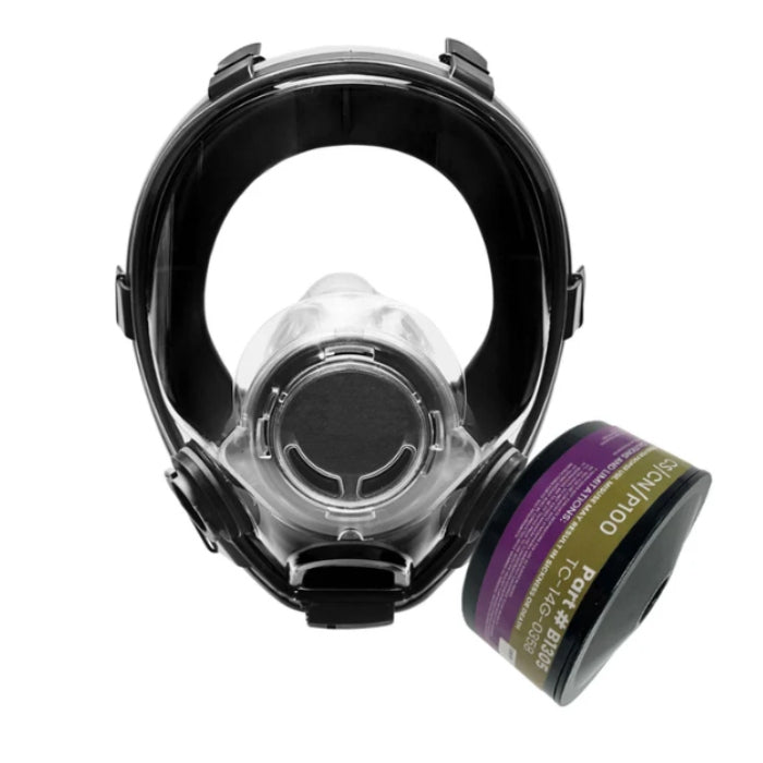Elmridge Protection E600-1 – Full Face Gas Mask and Riot Control CS/CN/Fentanyl Canister Kit