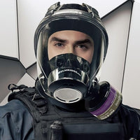 Elmridge Protection E600-1 – Full Face Gas Mask and Riot Control CS/CN/Fentanyl Canister Kit