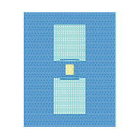 SUBMED Ophthalmic Eye Surgery Drape with Fluid Collection Pouches and Incise Film