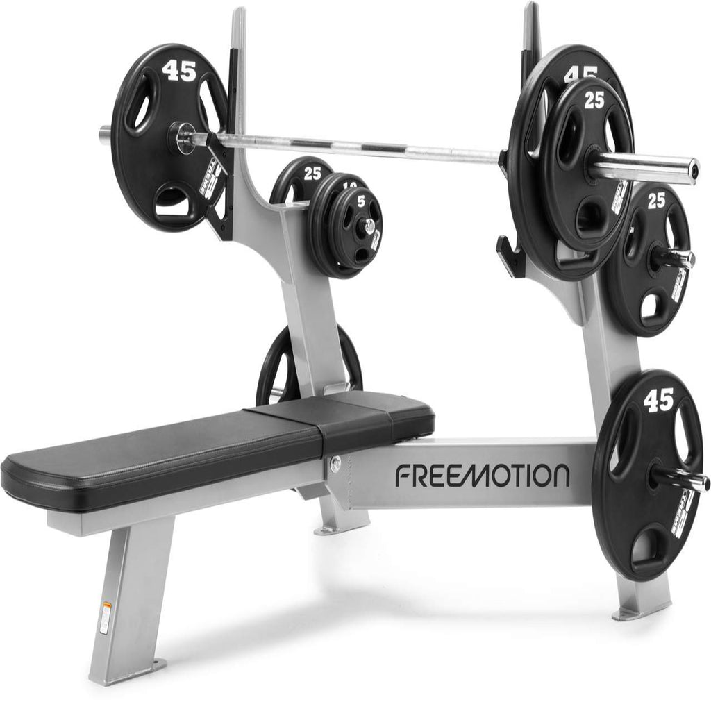 Freemotion Free Weights Olympic Flat Bench — High-Capacity Horizontal Chest Press Station