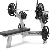 Freemotion Free Weights Olympic Flat Bench — High-Capacity Horizontal Chest Press Station