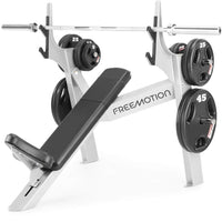 Freemotion Free Weights Olympic Incline Bench — High-Capacity Commercial Upper Body Pressing Station