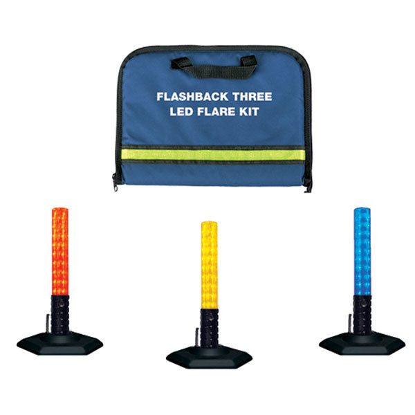 EMI Flashback Three LED Flare Kit - High-Visibility Electronic Roadside Safety System