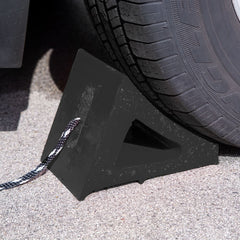 Elasco 6" Vehicle Wheel Chock with Eye Hook & Rope