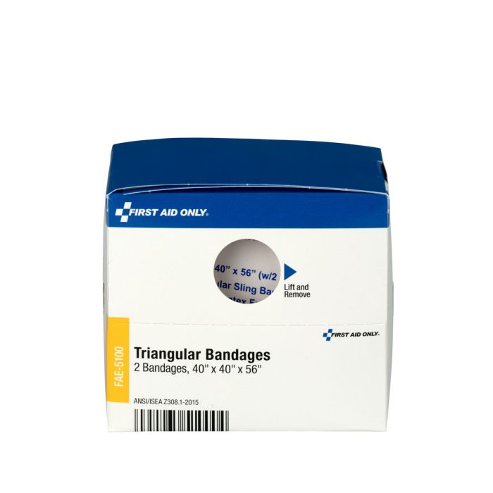 First Aid Only SmartCompliance Triangular Bandages Refill | 2 Per Box