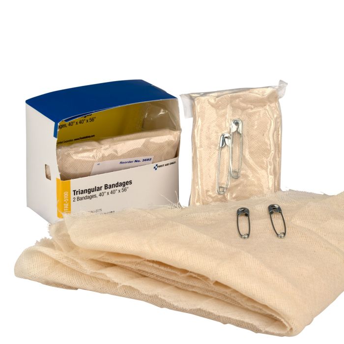 First Aid Only SmartCompliance Triangular Bandages Refill | 2 Per Box
