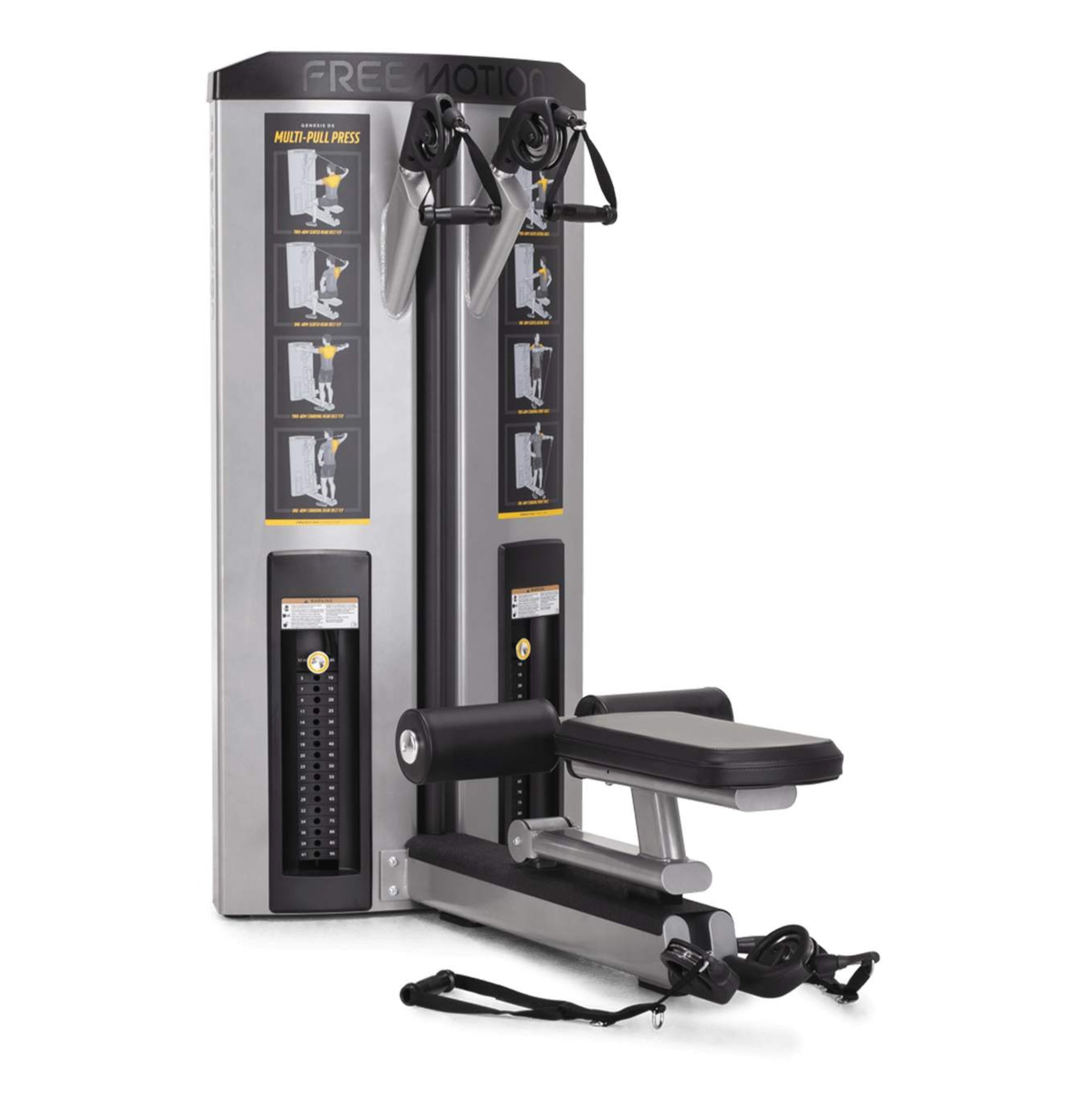 Freemotion Genesis DS Multi-Pull Press – Commercial Fold-Away Dual Cable Upper Body Strength Station