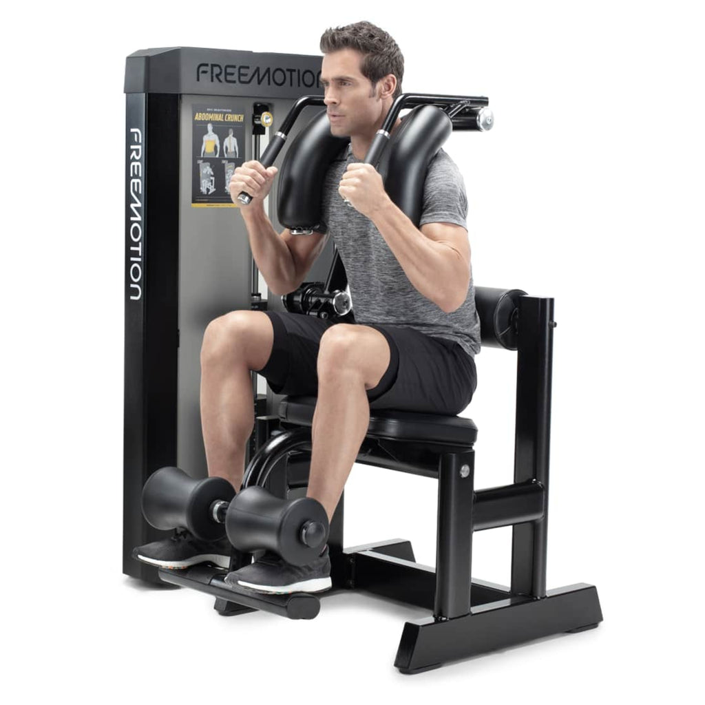 Freemotion EPIC Selectorized Abdominal Crunch Machine – Isolated Core Strength and Abdominal Conditioning Station