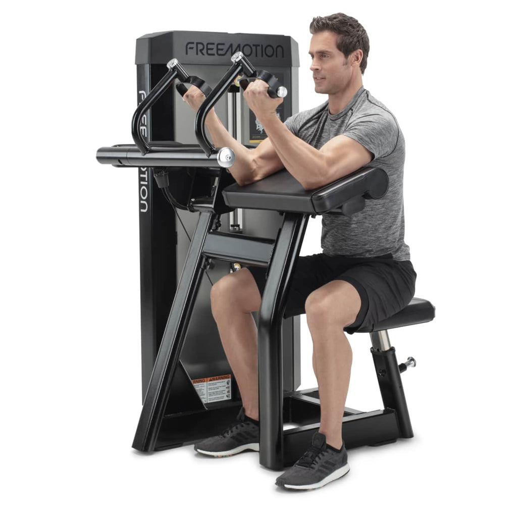 Freemotion EPIC Selectorized Biceps Curl Machine – Isolated Upper Arm and Arm Flexion Strength Station