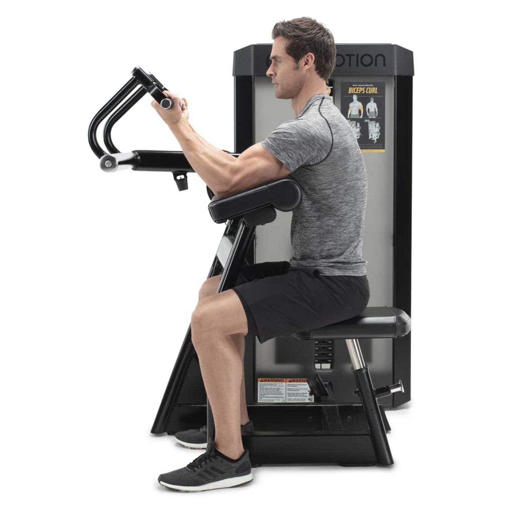 Freemotion EPIC Selectorized Biceps Curl Machine – Isolated Upper Arm and Arm Flexion Strength Station