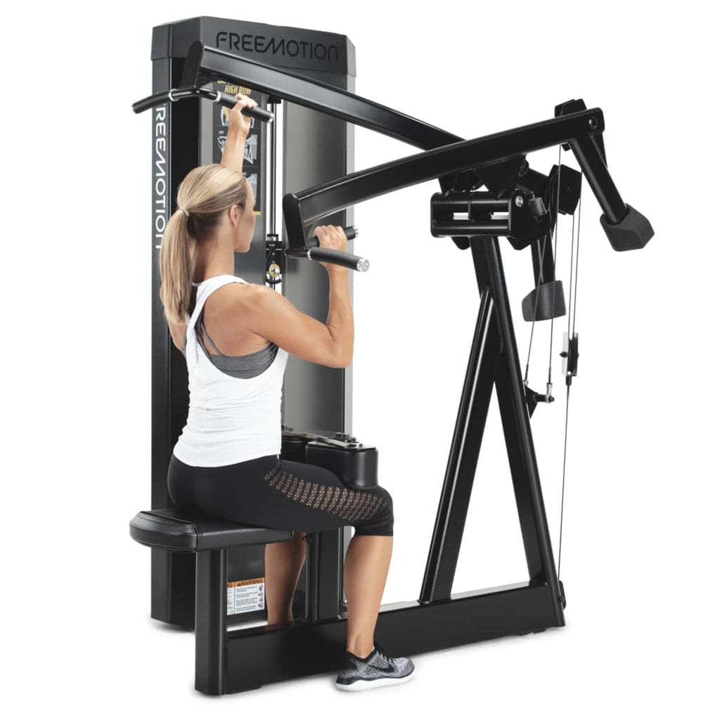 Freemotion EPIC Selectorized Lat Pulldown / High Row Machine – Diverging Unilateral Back Strength Station