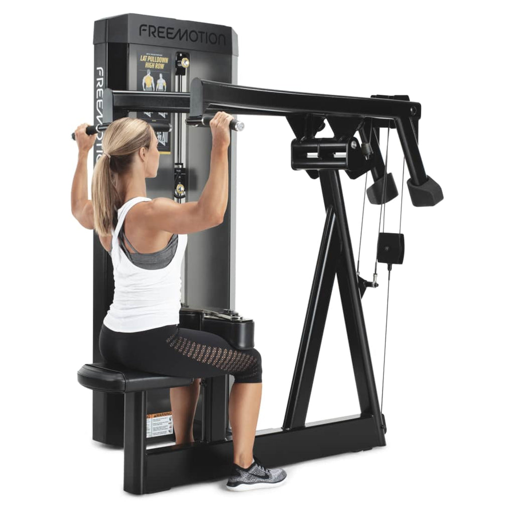Freemotion EPIC Selectorized Lat Pulldown / High Row Machine – Diverging Unilateral Back Strength Station