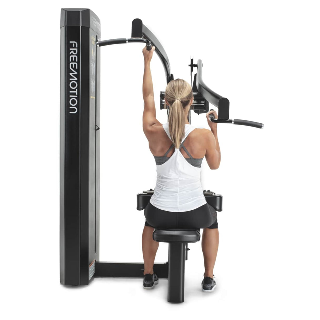 Freemotion EPIC Selectorized Lat Pulldown / High Row Machine – Diverging Unilateral Back Strength Station
