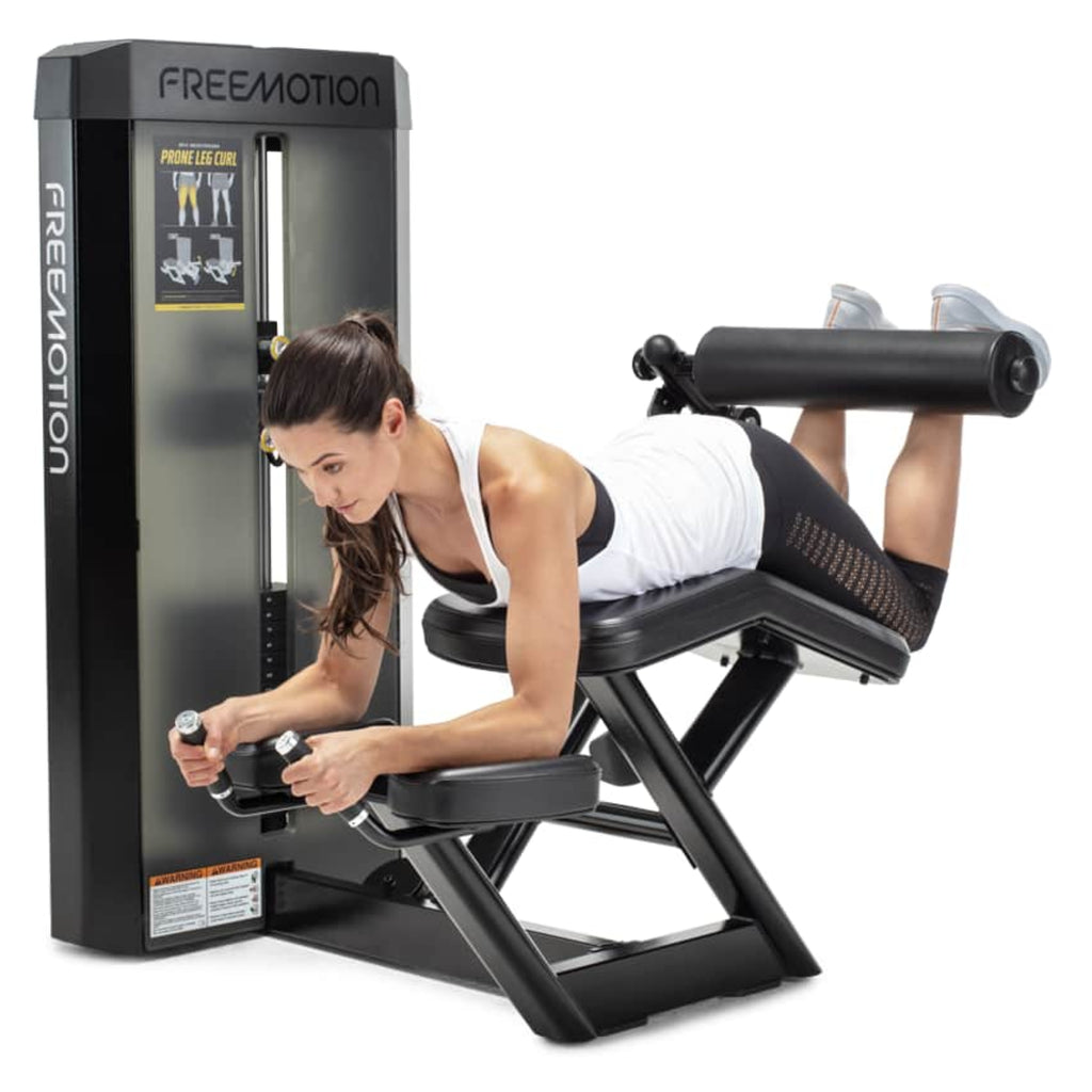 Freemotion EPIC Selectorized Prone Leg Curl Machine – Isolated Lying Hamstring and Posterior Chain Conditioning Station