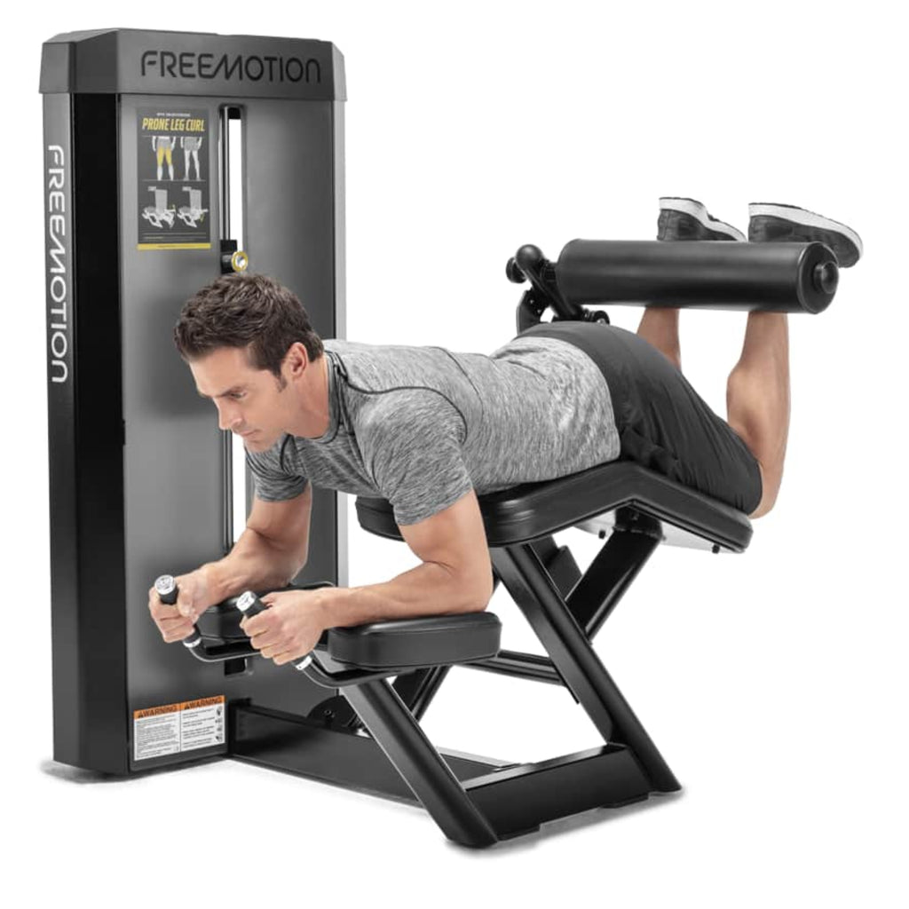 Freemotion EPIC Selectorized Prone Leg Curl Machine – Isolated Lying Hamstring and Posterior Chain Conditioning Station