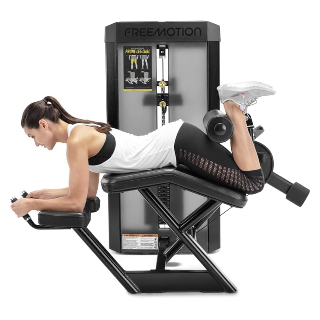 Freemotion EPIC Selectorized Prone Leg Curl Machine – Isolated Lying Hamstring and Posterior Chain Conditioning Station