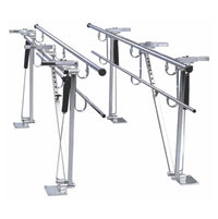 Deluxe Height and Width Adjustable Floor Mount Parallel Bars 18 ft – Extended Rehabilitation and Physical Therapy Gait Training