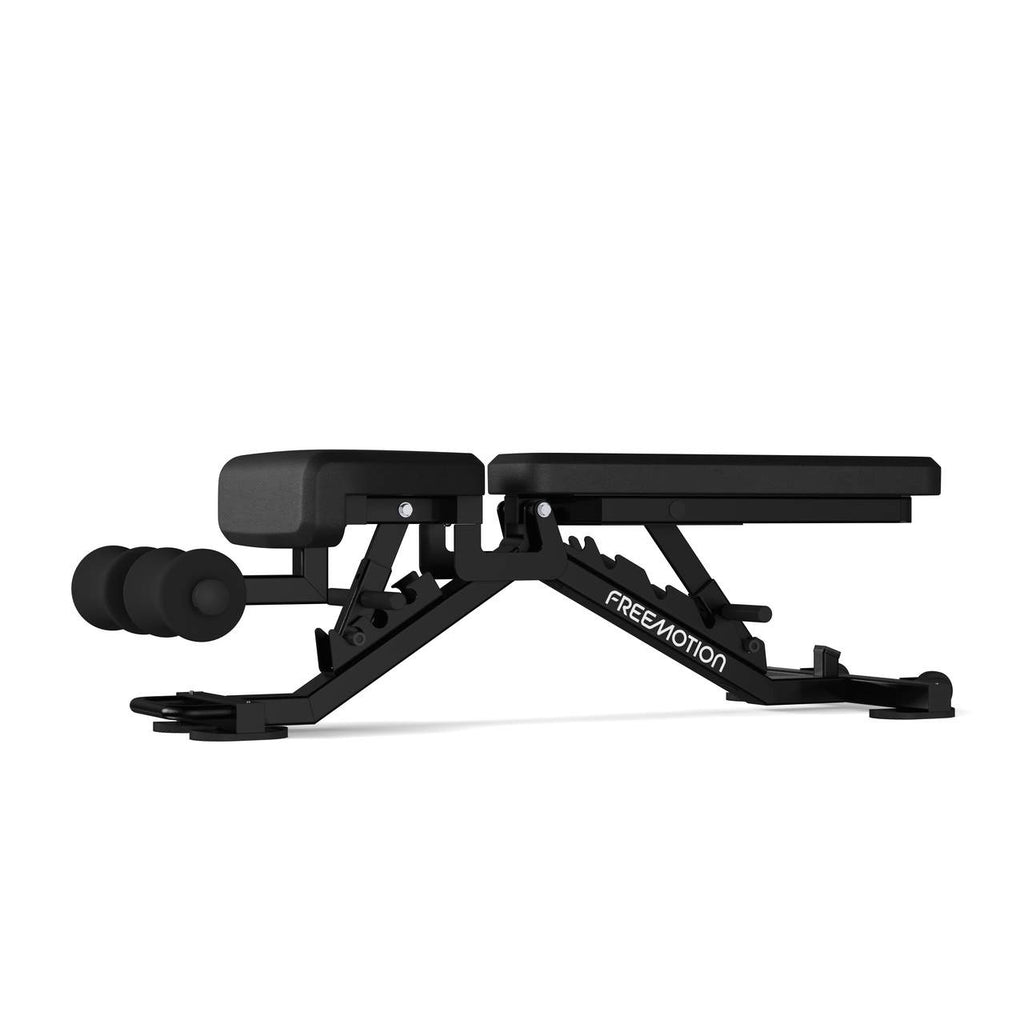 Freemotion EPIC FID Bench – Heavy-Duty Flat, Incline, Decline Utility Station with Rolling Shin Support