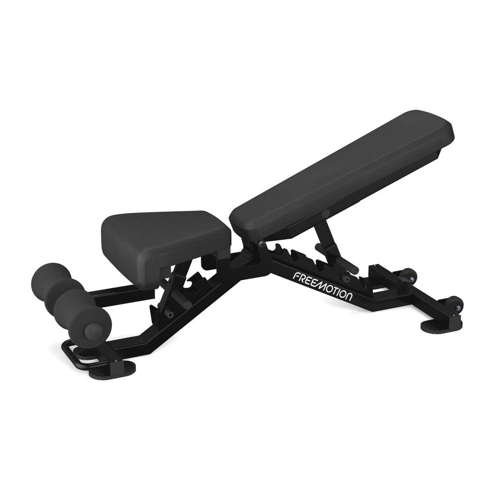 Freemotion EPIC FID Bench – Heavy-Duty Flat, Incline, Decline Utility Station with Rolling Shin Support