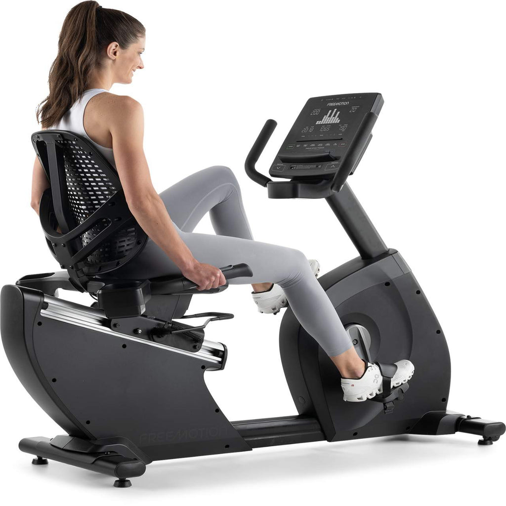 Freemotion r10.9b Recumbent Bike LED iFit Sync Self-Powered — Smart Commercial Step-Thru Stationary Bike