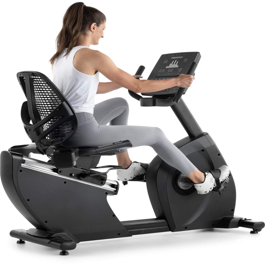 Freemotion r10.9b Recumbent Bike LED iFit Sync Self-Powered — Smart Commercial Step-Thru Stationary Bike
