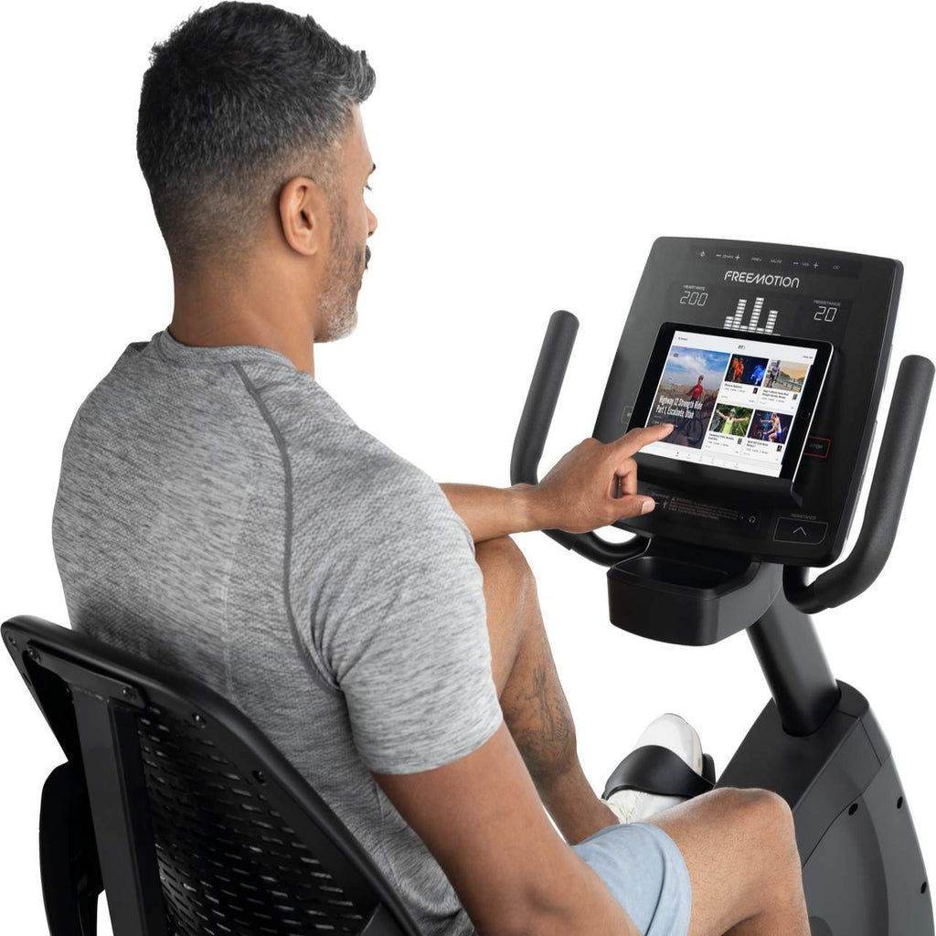 Freemotion r10.9b Recumbent Bike LED iFit Sync Self-Powered — Smart Commercial Step-Thru Stationary Bike