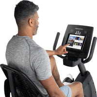Freemotion r10.9b Recumbent Bike LED iFit Sync Self-Powered — Smart Commercial Step-Thru Stationary Bike