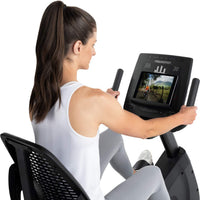 Freemotion r10.9b Recumbent Bike LED iFit Sync Self-Powered — Smart Commercial Step-Thru Stationary Bike