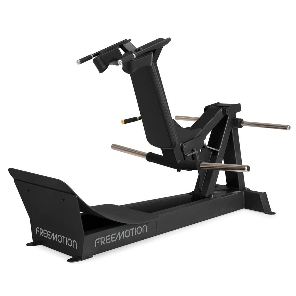 Freemotion EPIC Plate Loaded Squat – Heavy-Duty Lower Body Station with Line-X® Curved Foot Platform