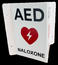 Cubix Safety Flex3DWS-AED-NLX Transforming AED and Naloxone Combination Wall Sign