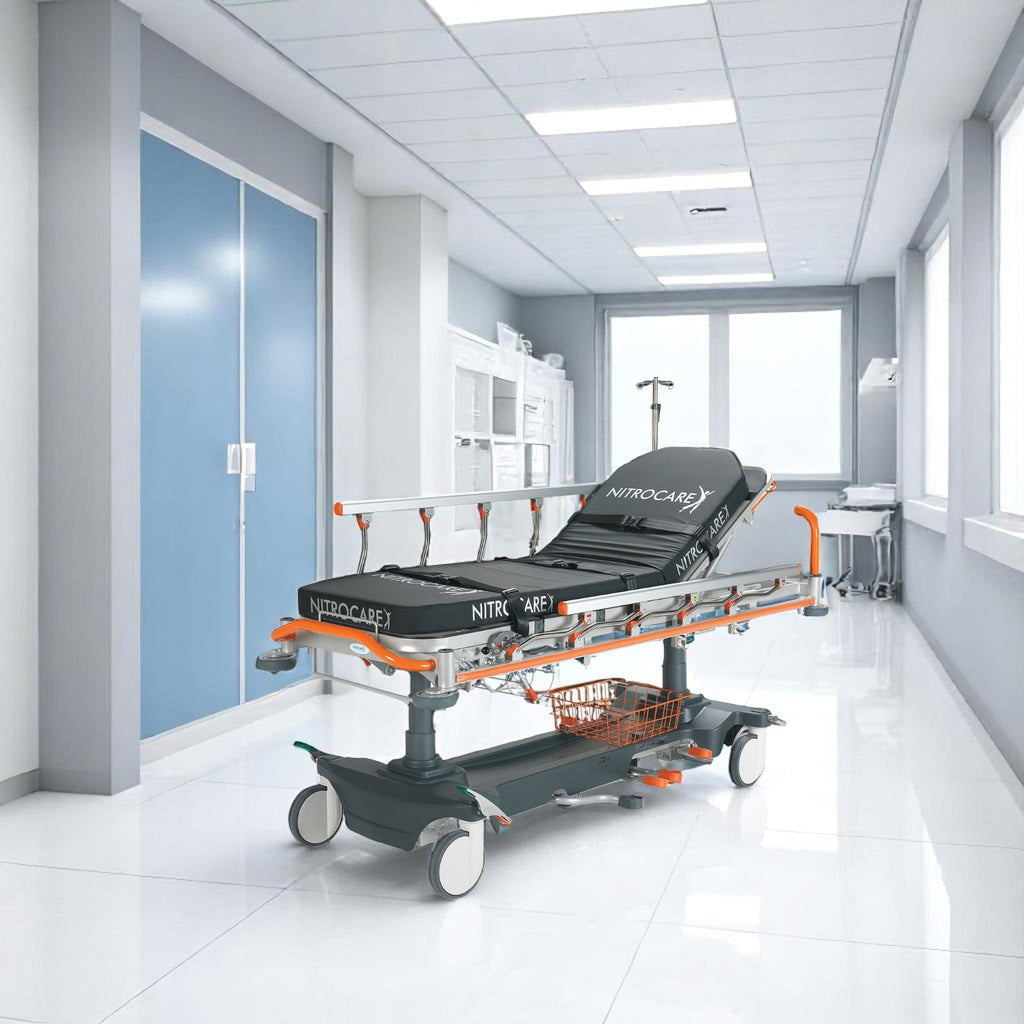 Nitrocare GLIDE SD09 Hydraulic General Duty Transport Stretcher with Fifth Wheel Steering and Dual Brake Pedals