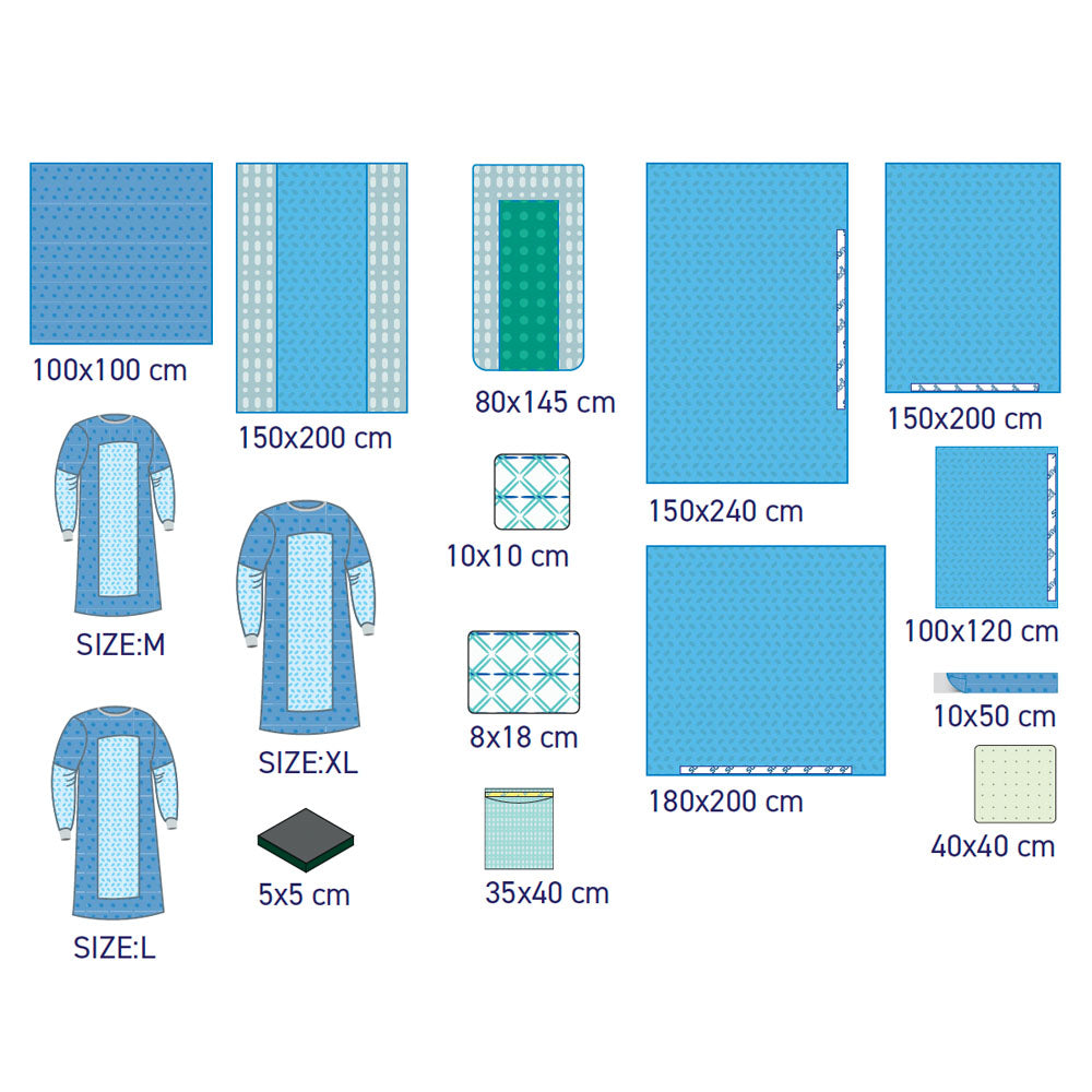 SUBMED Sterile General Surgery Drape Sets