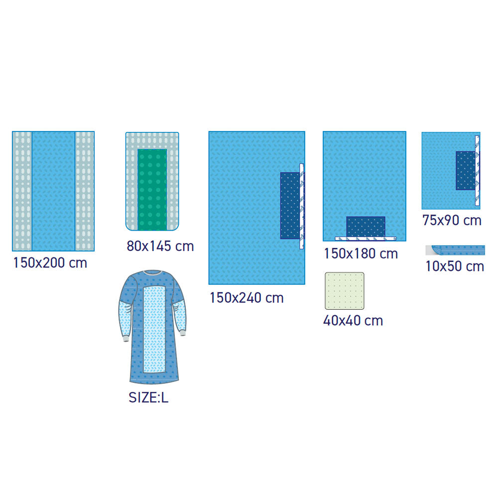 SUBMED Sterile General Surgery Drape Set | Comprehensive SMS Multi ...
